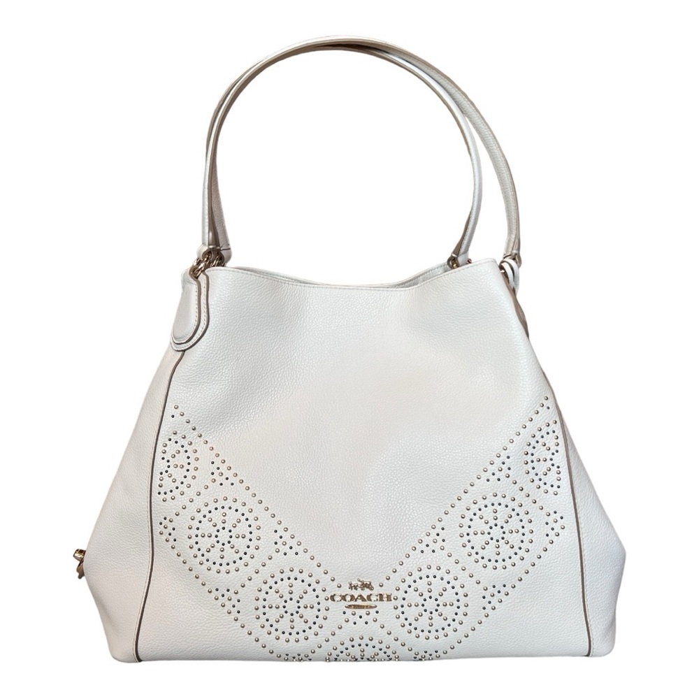 NWOT Coach Edie Stud Chalk/White 2015 Limited Edition Gold Stud